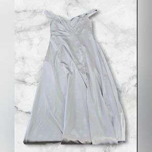 ALMOST NEW Gorgeous Azazie Silver Formal Dress (Measurements In Description )